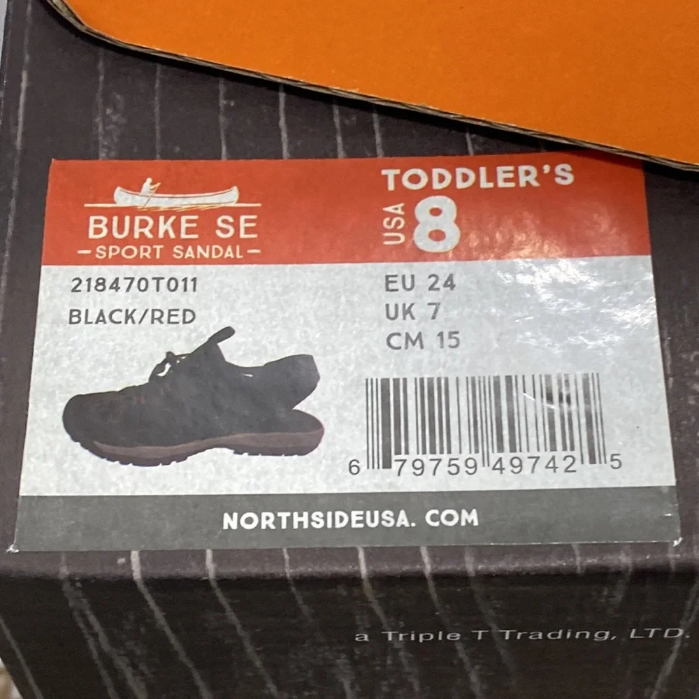 Northside Unisex-Child Burke Sport Sandals Waterproof Black Size Toddler 8 - Picture 8 of 8
